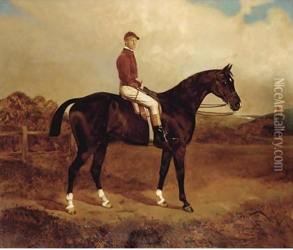 Tinder-Box With Captain Lummie Harford (Scots Guards) Up Oil Painting - William Osborne
