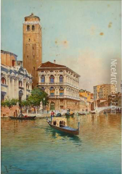 Venise Oil Painting - Rafael Senet y Perez