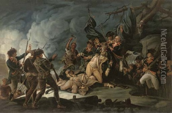 The Death Of General Richard Montgomery In The Attack Of Quebec Oil Painting - John Trumbull