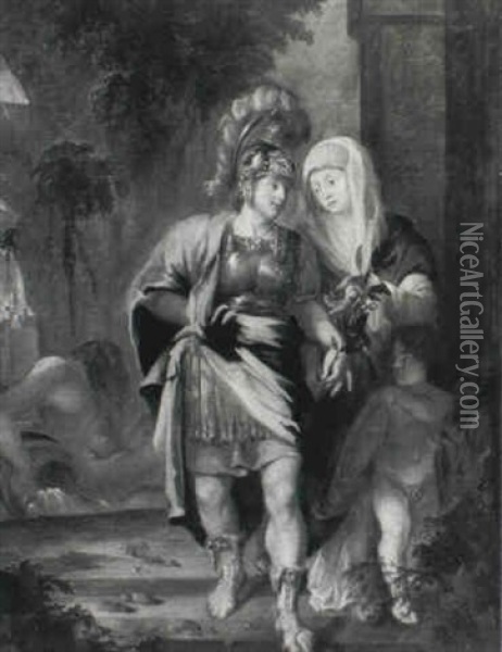 Aeneas And Anchises Oil Painting - Johann Sterenberg