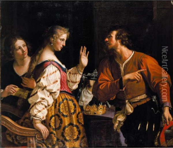 Semiramis Called To Arms Oil Painting - Guercino