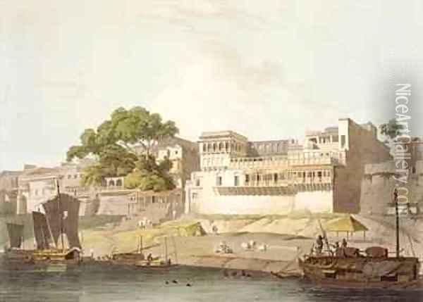 Part of the City of Patna on the River Ganges Oil Painting - Thomas Daniell