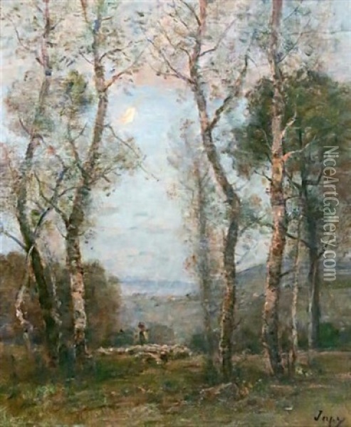 Bouleaux Dans La Dombe Oil Painting - Louis Aime Japy