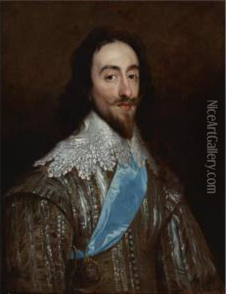 Portrait Of Charles I Oil Painting - Daniel Mytens