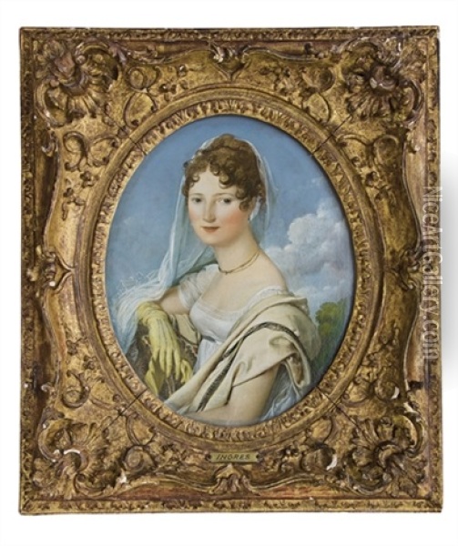 Portrait De La Comtesse De La Rue Oil Painting - Jean-Auguste-Dominique Ingres