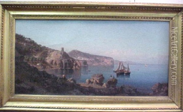View Of The Italian Coast Oil Painting - Alessandro la Volpe