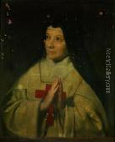 Portrait De Soeur Catherine De Sainte-suzanne Oil Painting - Philippe de Champaigne
