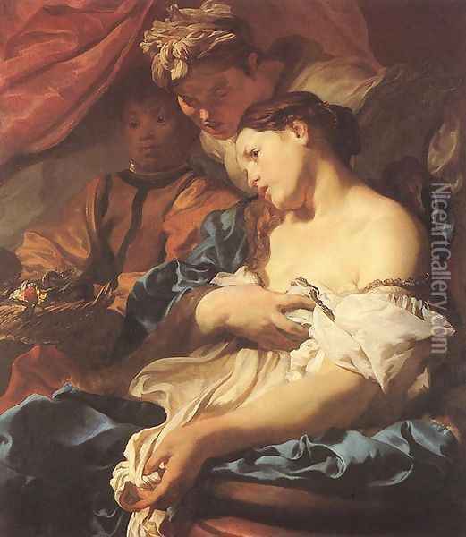 The Death of Cleopatra 1622-24 Oil Painting - Johann Liss