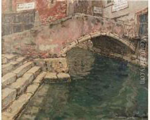  Le Pont Des Miracles  Oil Painting - Jacques Martin