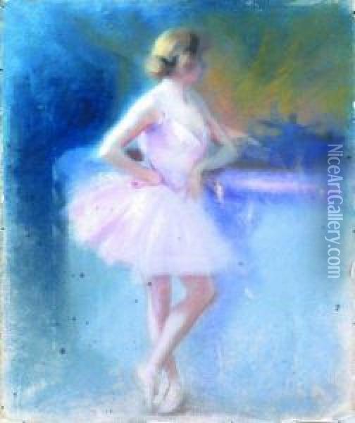 Ballerine Oil Painting - Rene Louis Pean