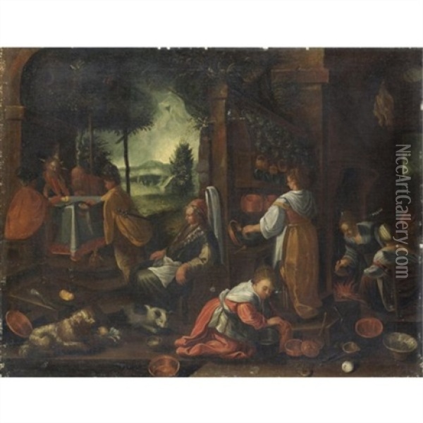 Cena In Emmaus Oil Painting - Jacopo dal Ponte Bassano