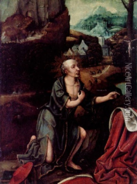 Hieronymus Oil Painting - Joachim Patinir