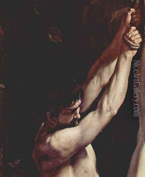 Crucifixion of St. Peter, Detail Oil Painting - Guido Reni