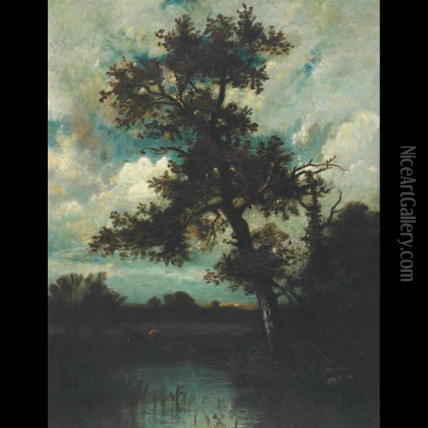 An Overcast Sky Oil Painting - Jules Dupre