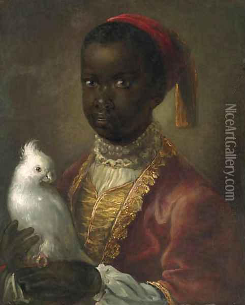 Portrait of a Blackamoor Oil Painting - Jean-Alexis Grimou