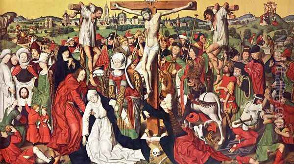 Crucifixion Altar Oil Painting - Derick Baegert