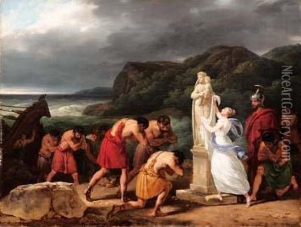 I Cristiani Ad Antiochia Oil Painting - Jacques Louis David
