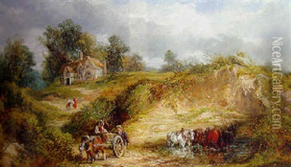 Meriden Heath, Warwickshire Oil Painting - Frederick Henry Henshaw