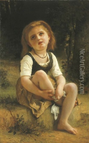 La Petite Blesee Oil Painting - William-Adolphe Bouguereau
