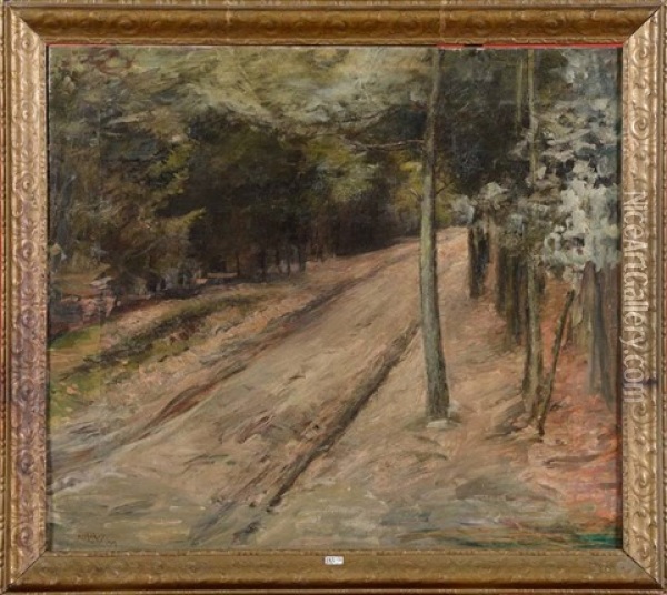 Chemin En Foret Oil Painting - Agustin Lhardy Garrigues