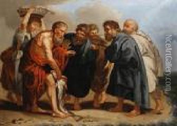 Saint Peter Finding The Tribute Money Oil Painting - Jacob Jordaens