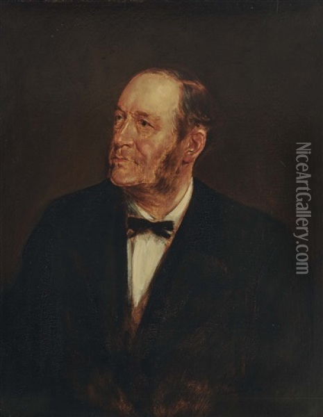 Portrait Of Man Oil Painting - Franz Seraph von Lenbach