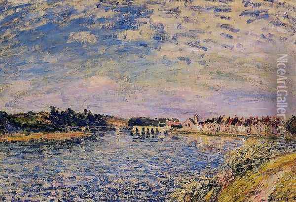 Saint-Mammes - Evening Oil Painting - Alfred Sisley