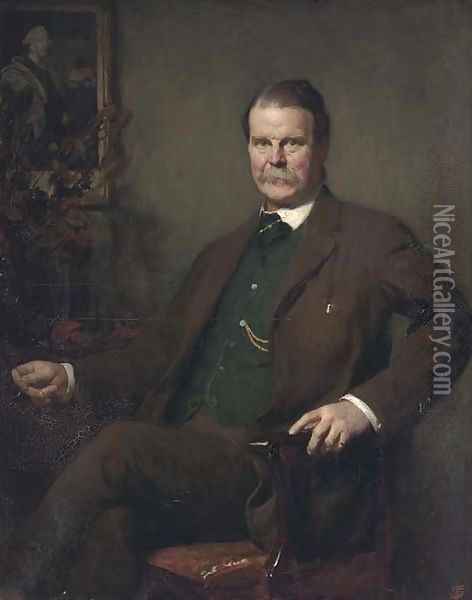 Portrait of Thomas Mosley, 1st and Last Baron Anslow Oil Painting - English School
