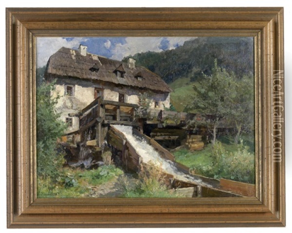 Alte Muhle In Trieben/obersteiermark Oil Painting - Ernestine Von Kirchsberg