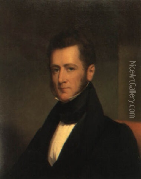 Portrait Of George Bryan Porter, 2nd Territorial Governor Of Michigan Oil Painting - Jacob Eichholtz