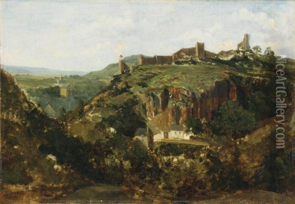 Bourg En Auvergne Oil Painting - Theodore Rousseau