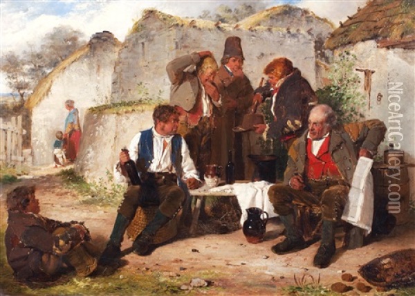 The Knotty Point Oil Painting - Erskine Nicol