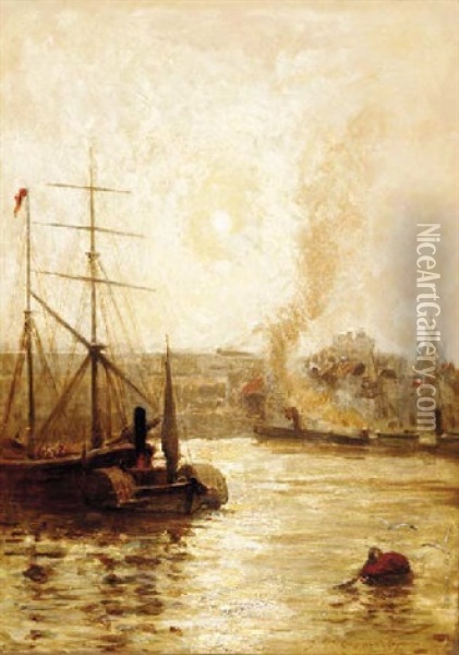 The Tyne Oil Painting - John Brown Abercromby