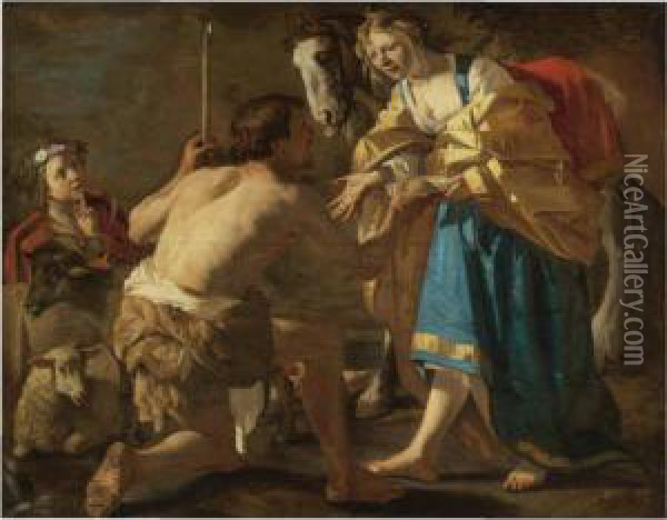 Granida And Daifilo Oil Painting - Dirck Van Baburen