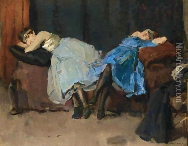 After The Dance Oil Painting - Isaac Israels