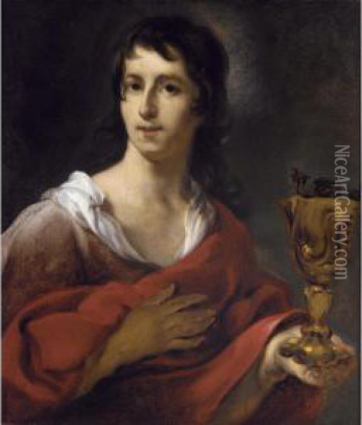 Saint John The Evangelist Oil Painting - Jan or Joan van Noordt