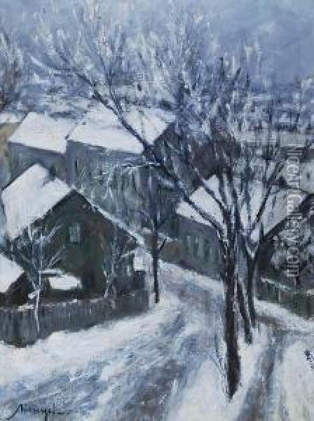 Pejzaz Zimowy Miejski Oil Painting - Emil Schinagel