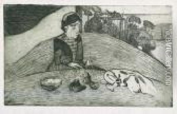 La Femme Au Figues Oil Painting - Paul Gauguin