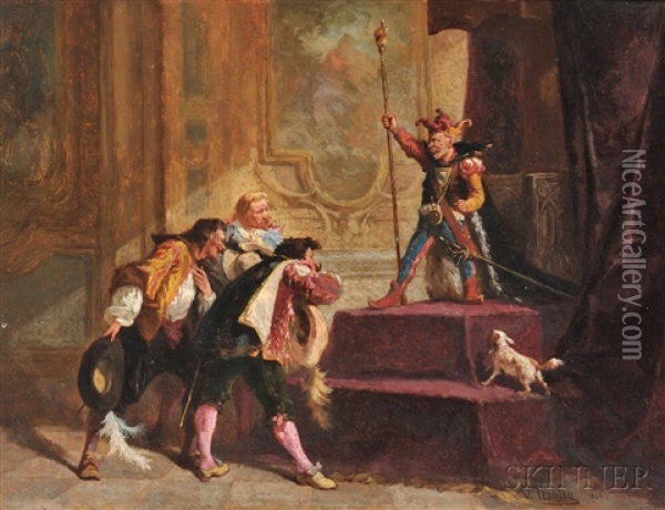 The Court Fool Oil Painting - Victor Nehlig