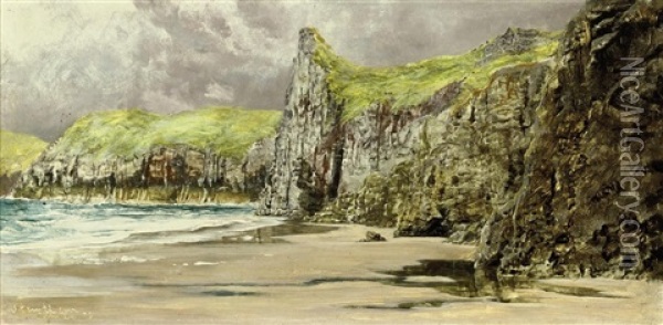 Skrinkle Cove Oil Painting - John Brett