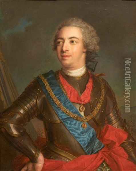 Portrait De Fernando De Silva Y Alvarez De Toledo, Douzieme Duc D'albe Oil Painting - Jean Marc Nattier