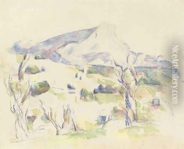 La Montagne Sainte-Victoire vue des Lauves Oil Painting - Paul Cezanne