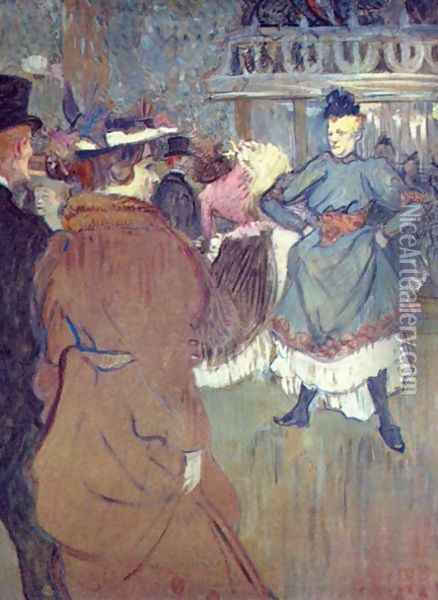 In The Moulin De La Galette Iii Oil Painting - Henri De Toulouse-Lautrec