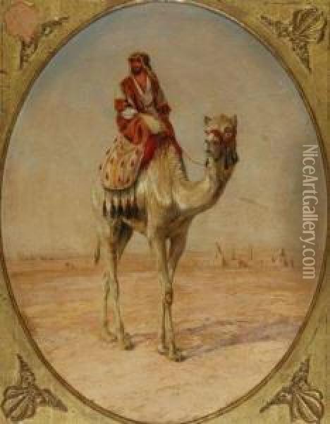 Rider On A Camel Oil Painting - William Snr Luker
