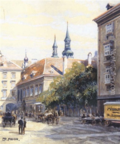 Heiligenkreuzer Hof Oil Painting - Friedrich Frank