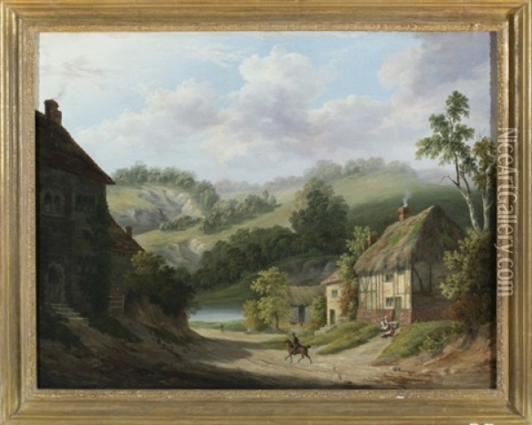 Untitled Landscape Oil Painting - Joseph Francis John Gilbert