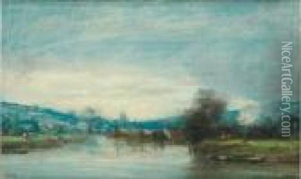 La Seine Aux Environs De La Roche-guyon Oil Painting - Camille Flers