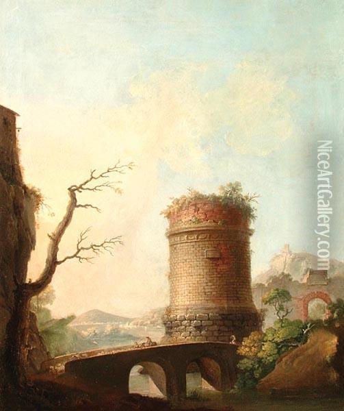 Ponte Lucano Oil Painting - Antonio de Dominici