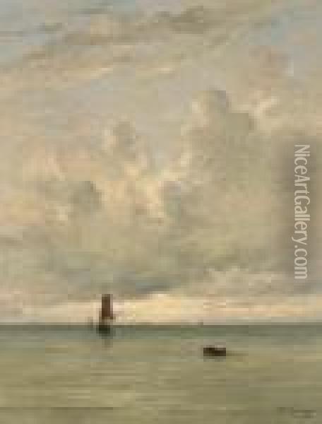 Boat Oil Painting - Hendrik Willem Mesdag