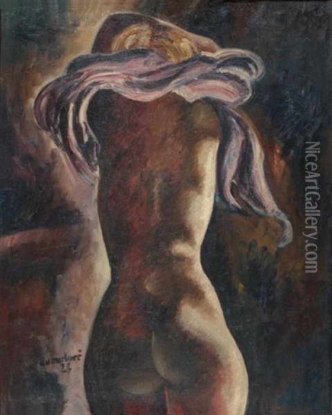 Nu De Dos Oil Painting - Jean Du Marbore